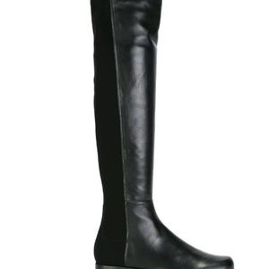 Brand New in Box Stuart Weitzman 5050 Nappa Leather Black Boots, Size 6US